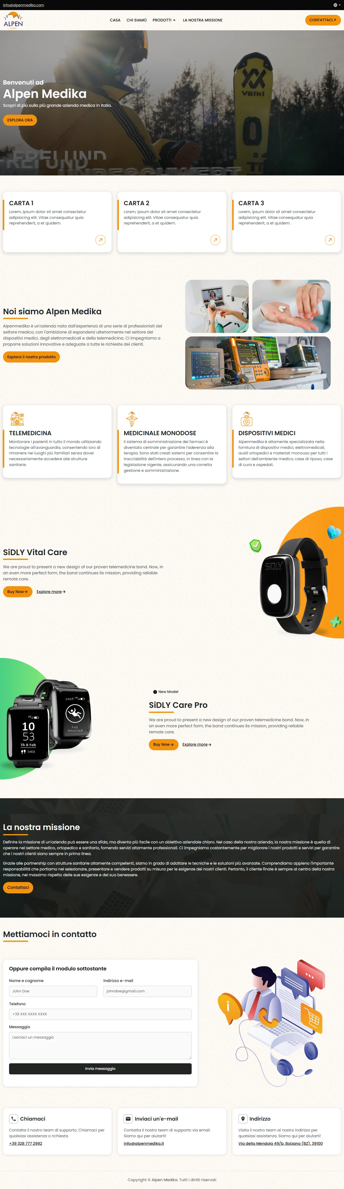 Alpen Medika UI design